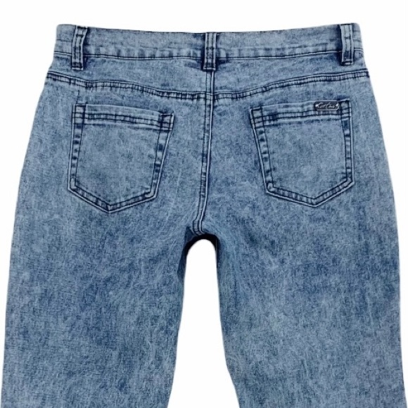 Diane Gilman DG2 Boot Cut Mid Rise Super Stretch Acid Wash Blue Jeans Si… - Picture 6 of 14